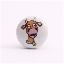 Knob with cow
